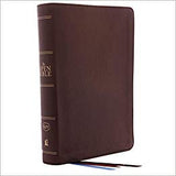 The KJV Open Bible (Brown Genuine Leather, Red Letter)